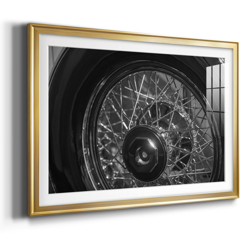 Vroom I, reproduction d'art encadrée, Or, H 19 po x l 27 po x P 1,5 po