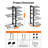 Metal Rectangle Free Standing Pot Rack-112556264