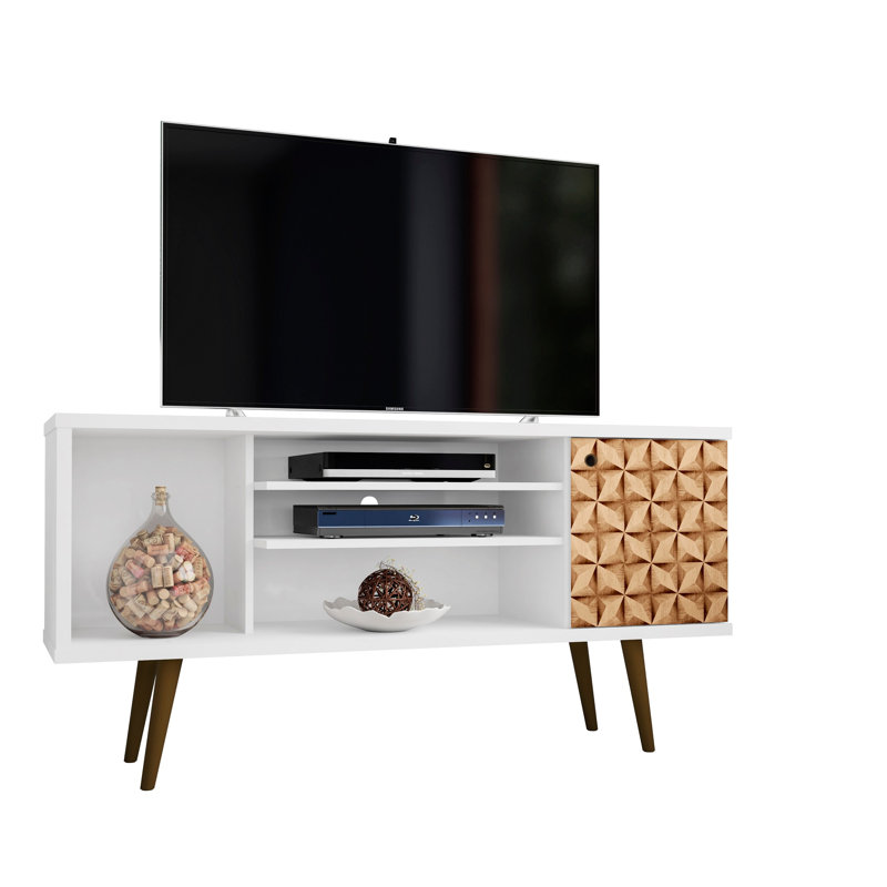 Meuble télé en blanc et naturel