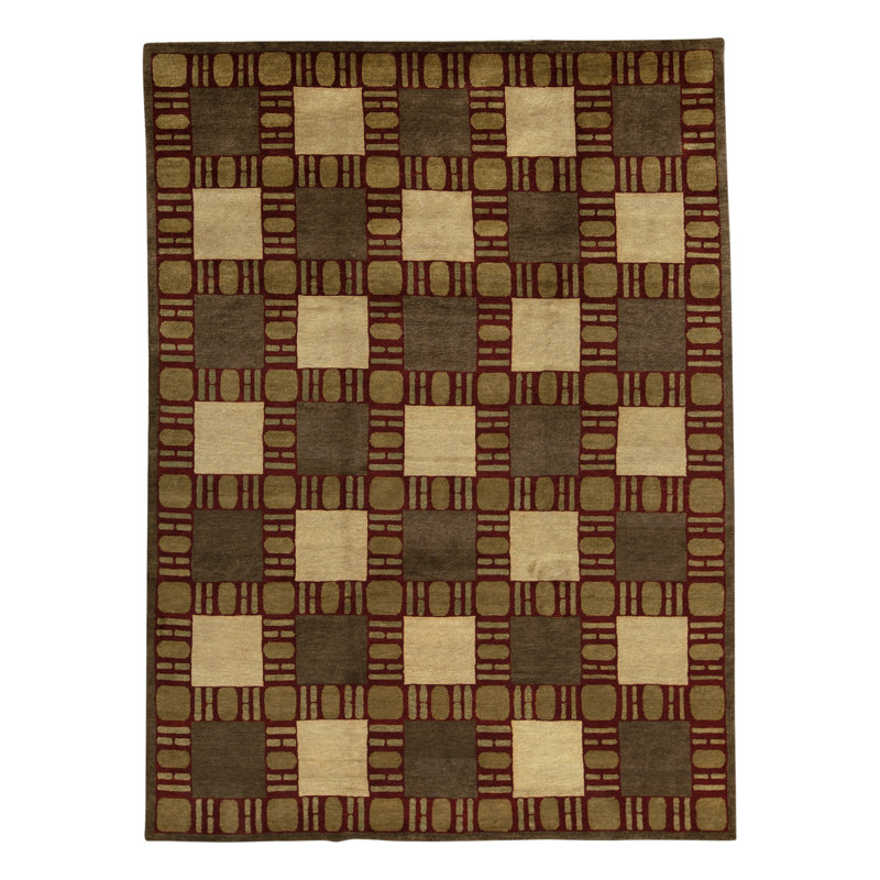 Tapis rouge noué à la main de haute qualité