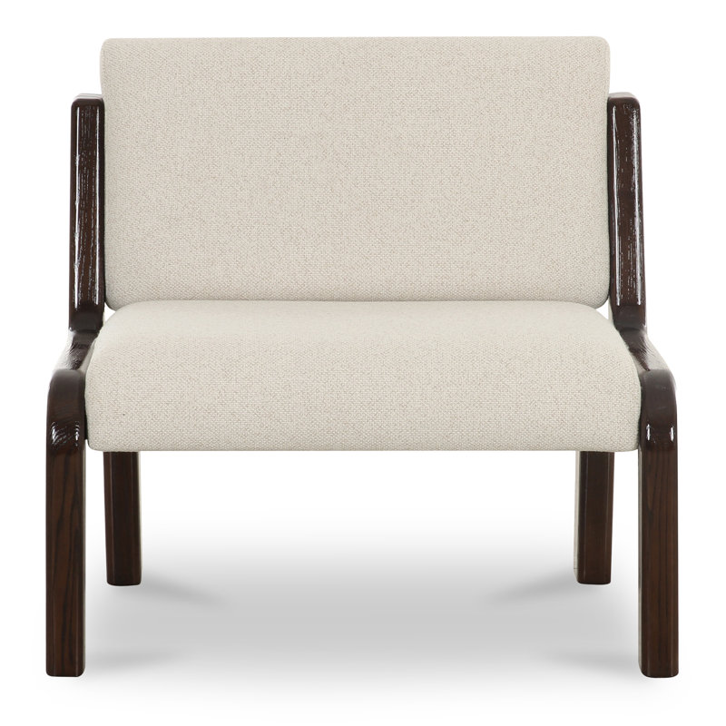 Chaise d'appoint large 32,3 po Edie, Ivoire moucheté