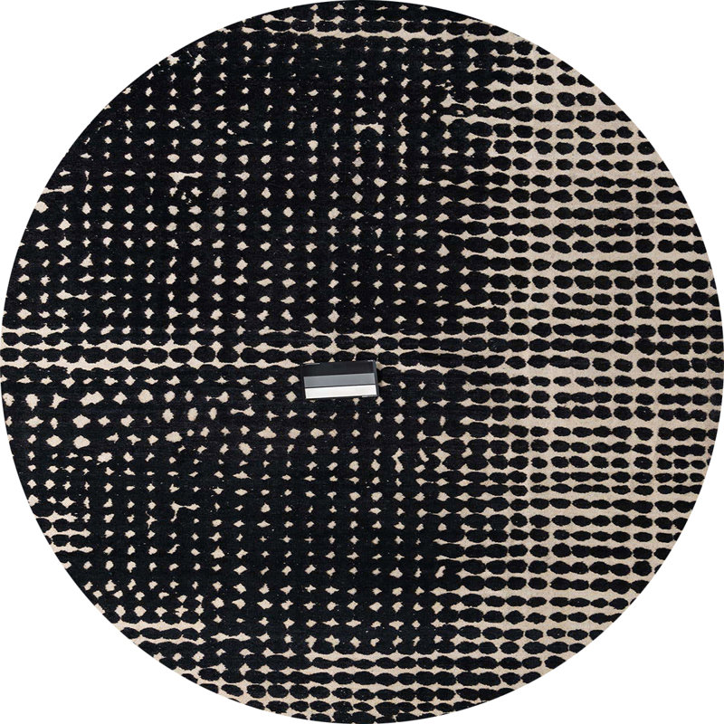 Tapis abstrait moderne 4903, Rond 6 pi