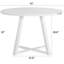 Fabrication contemporaine de 5 salles à manger, table à tréteaux et 4 chaises confortables, composition en finition or blanc, velours rond et élégant-96882482