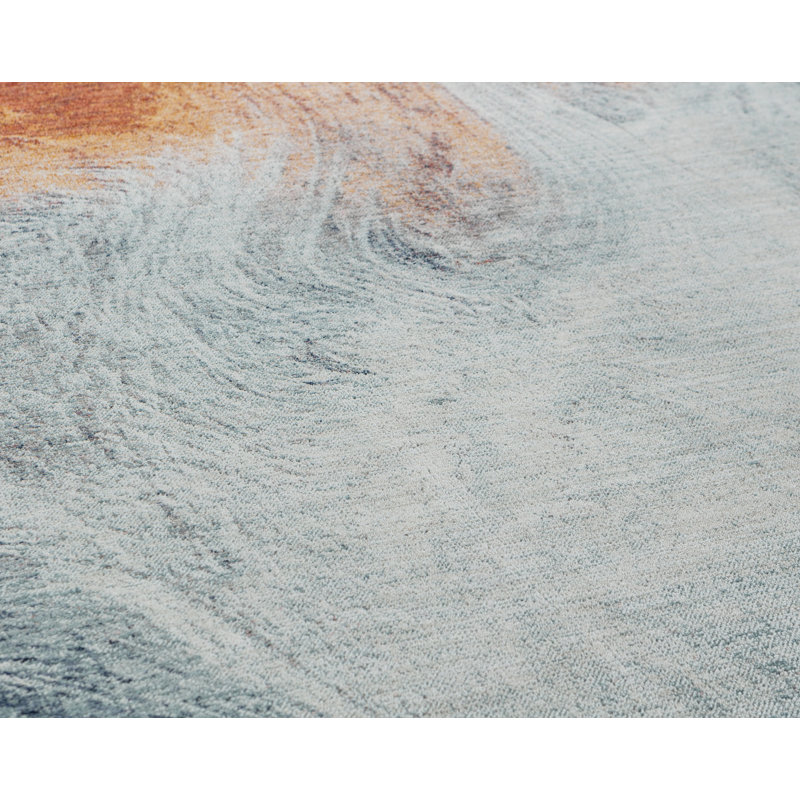 Ginsberg Abstract Space-dyed Polyester Rug, Rectangle 7'10" x 10'9"