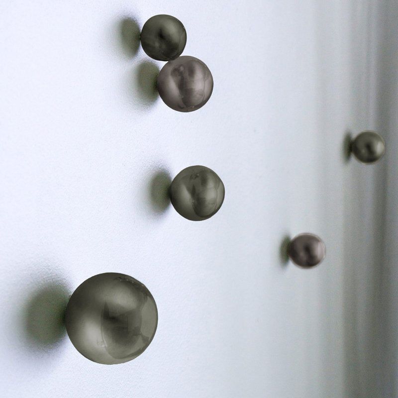 Orbe mural Mica mat, Noir mat