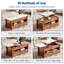 Table basse à plateau relevable avec rangement, plateau de table en bois avec tiroirs et compartiment caché-129490981