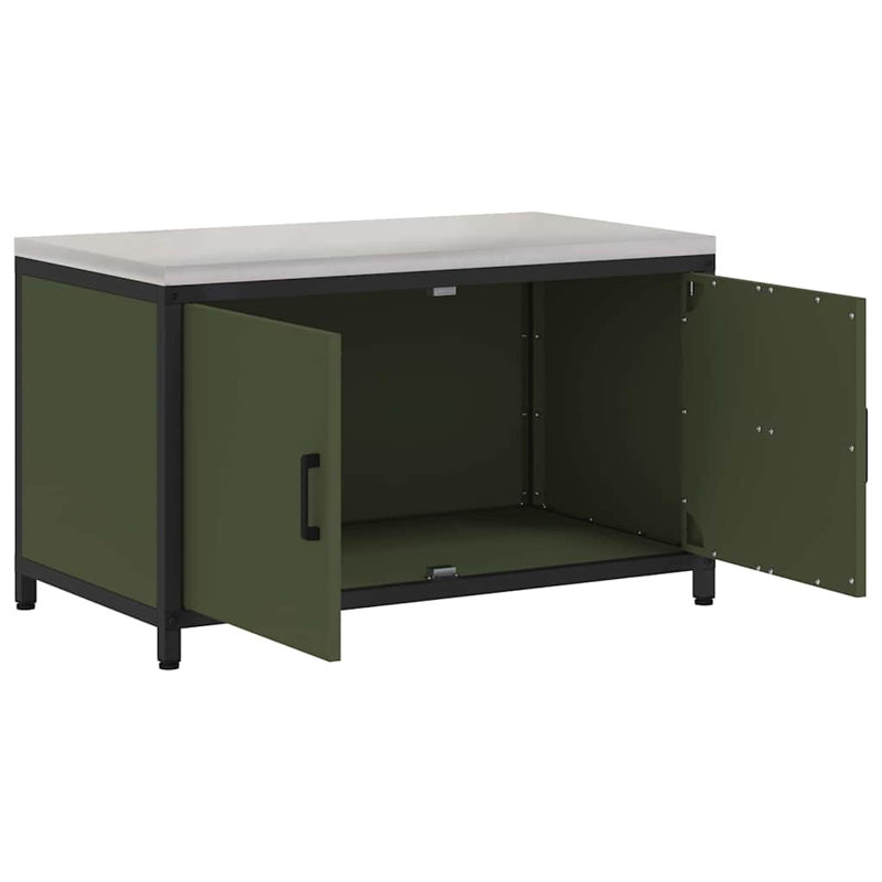 Storage Kitchen Cabinet Set, Olive Green