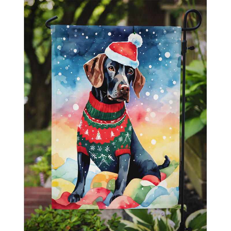 Polyester double face Noël, H 15,5 po x l 11,25 po