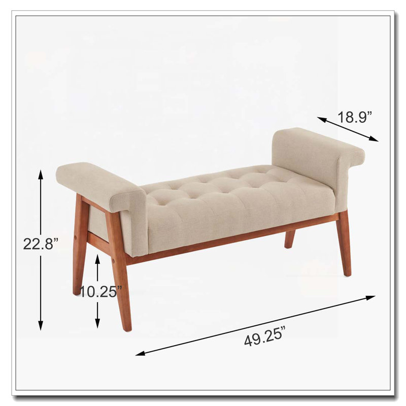 Banc rembourré capitonné