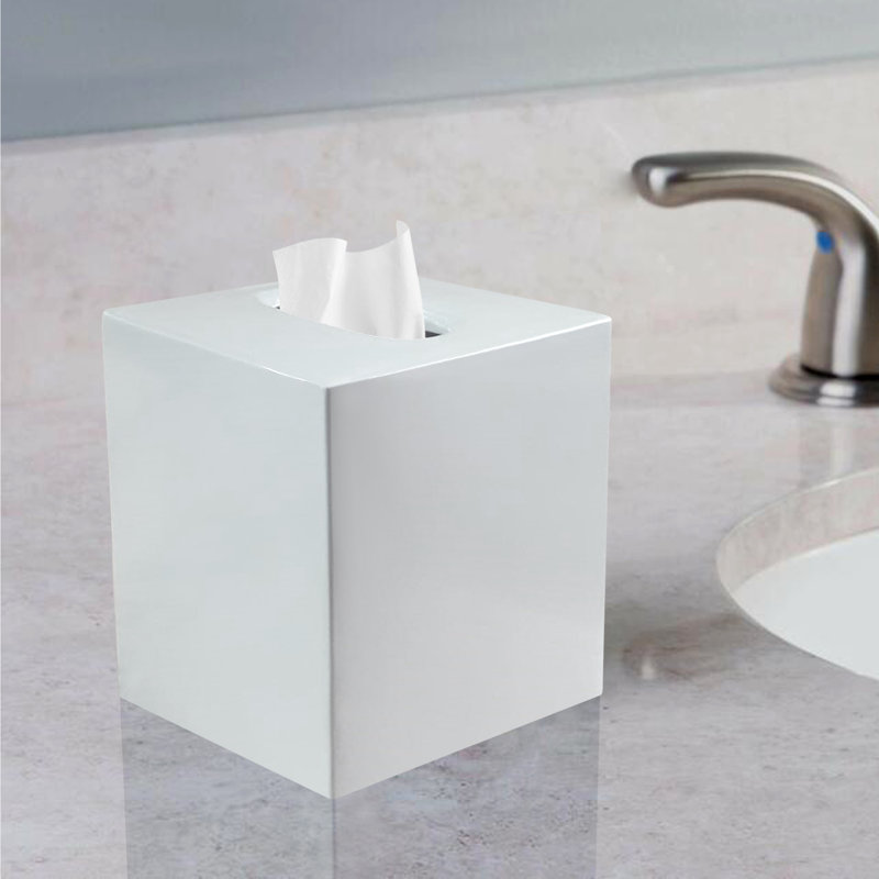 Tissue Box Cover, White