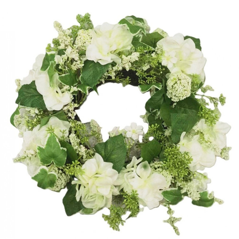 Hydrangeas With Foliage Wreath