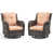 Structure brune / coussin orange caillou est en rupture de stock