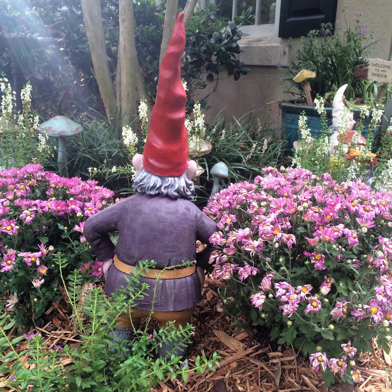 Statue de jardin des gnomes de l'Ancien Merlin le magicien, 20" H x 8.5" L x 7" D