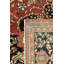 Tapis oriental unique en laine noué à la main de 10 pi 11 po x 14 pi 9 po de style oriental rouille / bleu marine