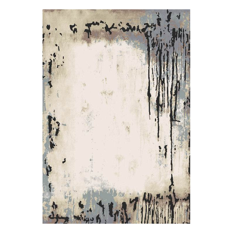 Tapis décoratif beige Touffeté Eben, Rectangle 3 pi 11 po x 5 pi 11 po