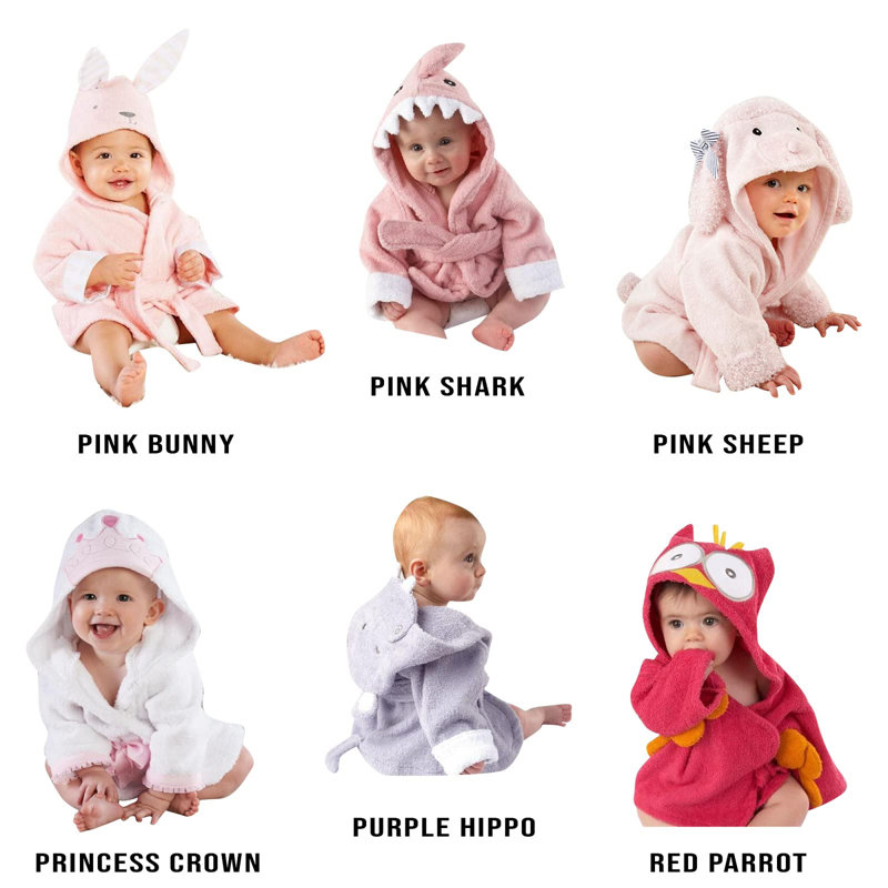 Peignoir de cheville avec capuche pour enfants, M, Oui, Vert