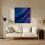 Abstrait couleur champ 10 bleu art mural en métal-1719987847