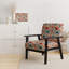 Fauteuil d'appoint rembourré en velours Vintage Romance Red Floral Bliss III