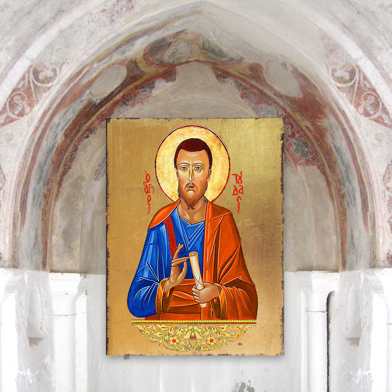 « inspiration icon », peinture en bois jude icon