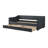 Twin Daybed With Drawers, Dark Grey Upholstered Bed For Dining Space, Engineered Hardwood Structure, Breathable Fabric And High - Density Sponge Filled , Waved Shape Arms Piping, Button Adorned Back,-118879431-118879432