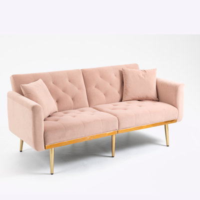 Araja 65.36'' Upholstered Tight Back Convertible Sofa -  Everly Quinn, 95D2B28C2FC0481EBA240669DAEBA4E4