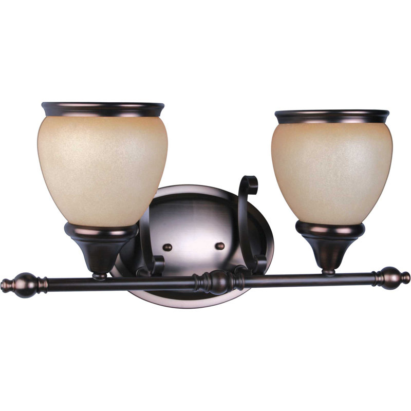 Luminaire d'intérieur pour salle de bain ou pour meuble-lavabo mural en bronze à 2 lumières Camden