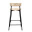 Tabourets de bar tissés à la main avec dossier, ensemble de 2 tabourets ronds en corde de papier avec repose-pieds pour îlot de cuisine et salle à manger-2104938826