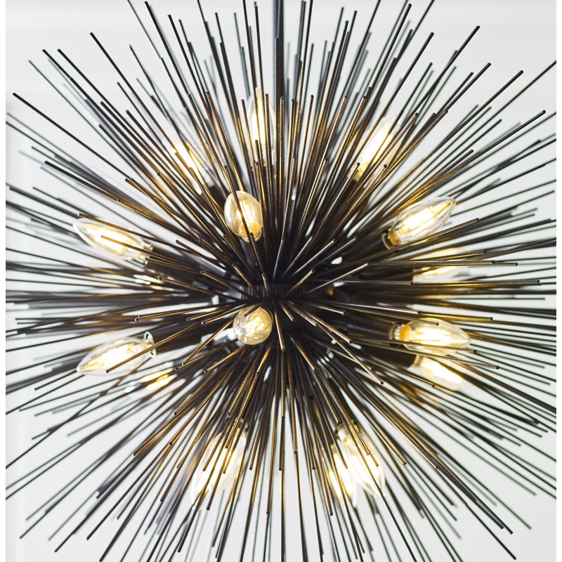 Kelly Wearstler Strada Round Chandelier, 40.75" H x 40.25" W x 40.25" D, Aged Iron