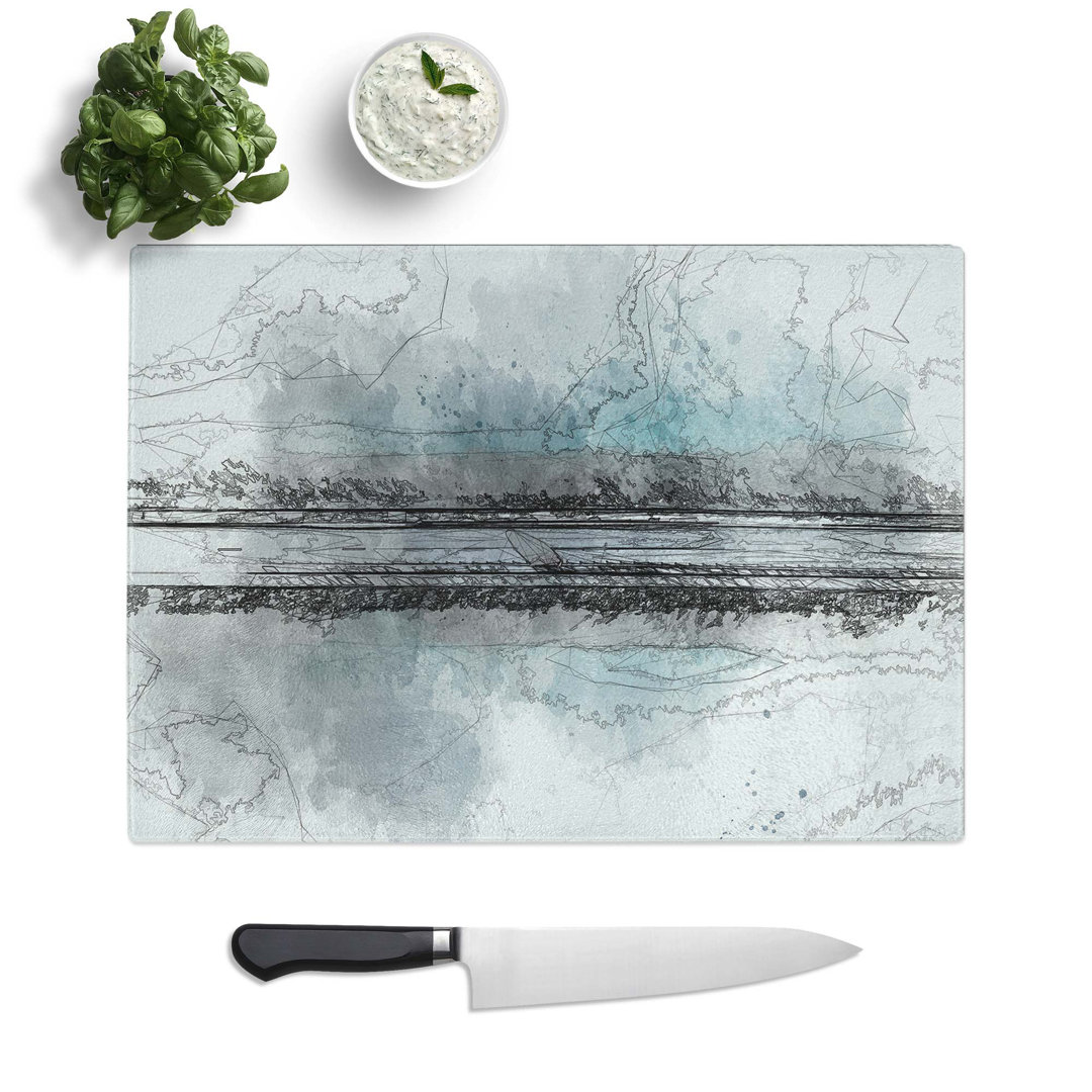 Glass Lake Road in Abstract Chopping Board