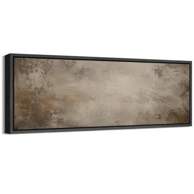 Œuvre abstraite neutre aux tons chauds de taupe, brun et gris, idéale pour le bureau. Impression giclée sur toile encadrée, ensemble de 3 pièces (61 x 91 cm).
