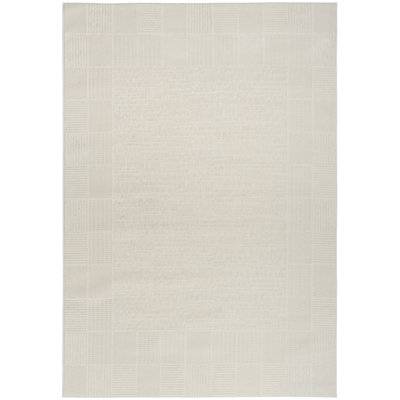 Tapis d'intérieur moderne ivoire Ebern Designs Reimann