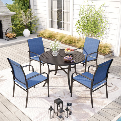 Alyah Round 4 - Person 42" Long Dining Set