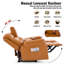 Canapé-lit inclinable manuel 65,7 po avec console de rangement et porte-gobelets-454628411