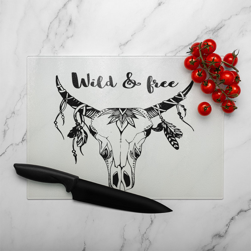 Boho Chic Fashion Glass Chopping Board