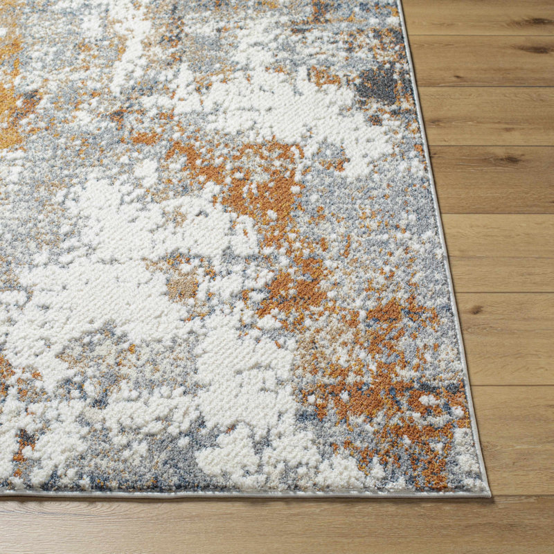 Hasibe Abstract Indoor Rug, Rectangle 5'3" x 7'