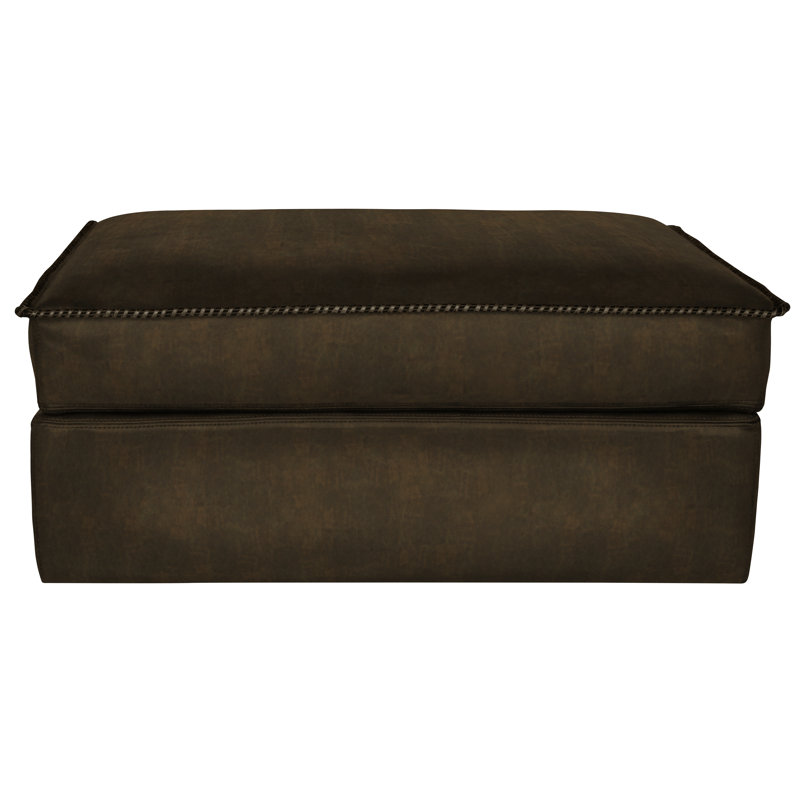 Urban Cowboy Leather Ottoman, Walnut (Coyote), Nutmeg
