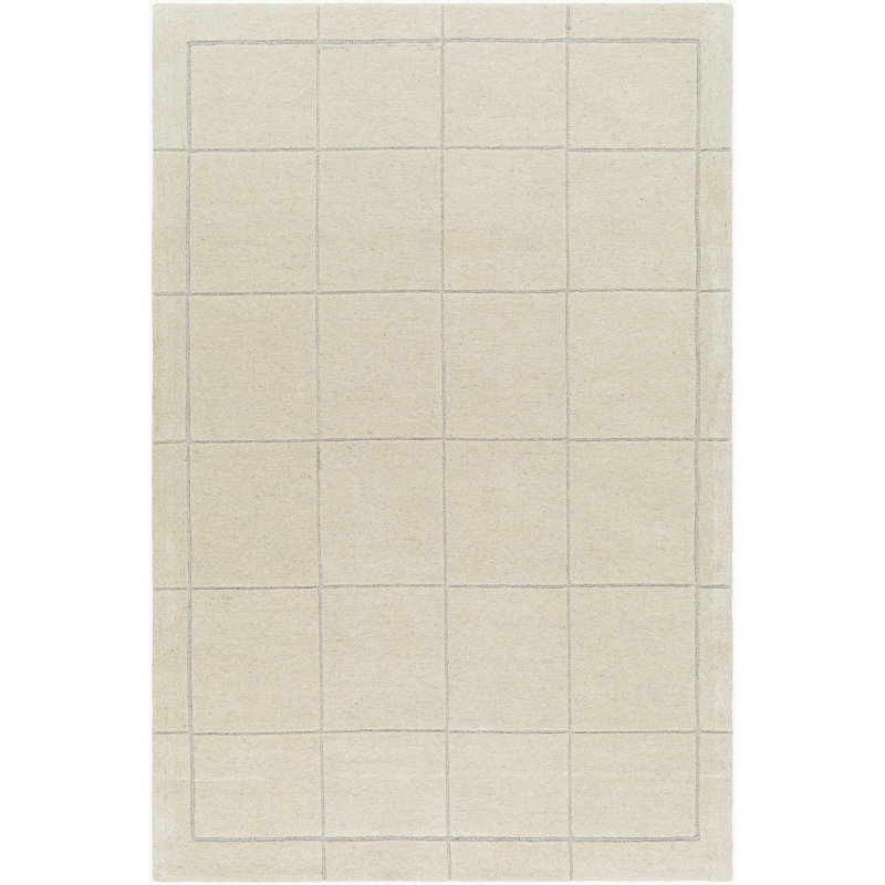 Mallory Pearl Hand Tufted Area Rug, Rectangle 6' x 9'
