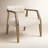 Berthe Solid Oak Wood Armchair with Square Arms-1127397792