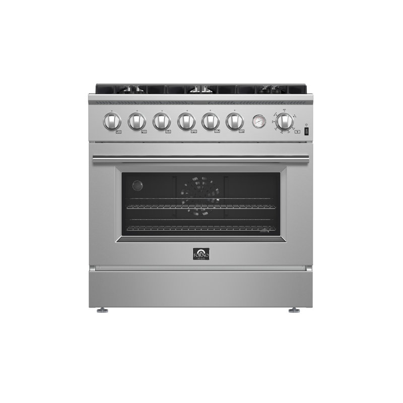 Marco 36-Inch Gas Range Stainless Steel, 6 Burners, 5.36 cu.ft. Convection Oven
