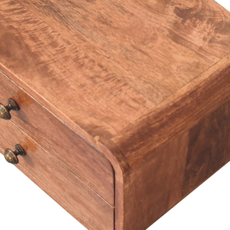 Caramel 2 Drawer Floating Gabrieli, Brown