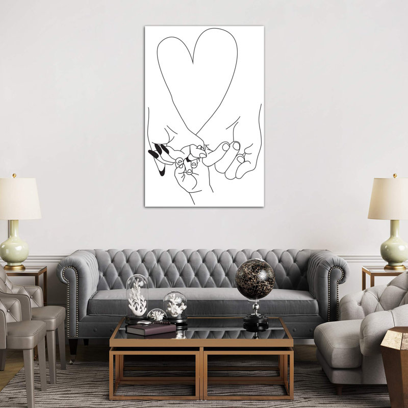 Pinky Promise, Parent's Pinky Promise - Wrapped Canvas Print, 101.6 cm H x 66.04 cm W x 3.175 cm D