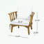 Ensemble de meubles de patio en bois 4 pièces avec assise profonde et coussin moelleux
