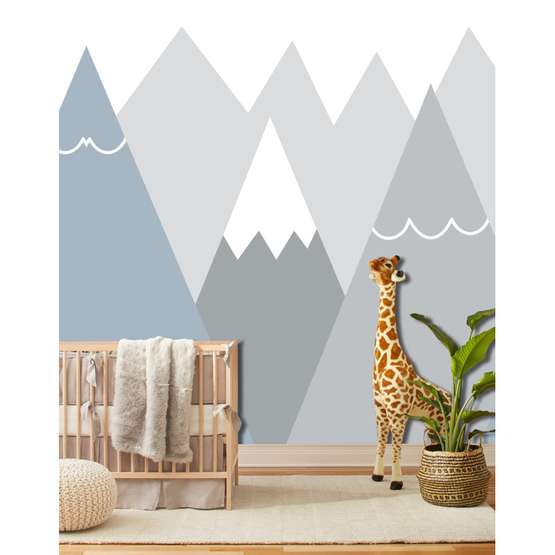 Papier peint amovible Triagle Row of Mountains, L 9 po x l 15 po