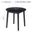 Black Round Table, All Solid Wood, Can Sit 2-4 People Diameter 31.5 Inches