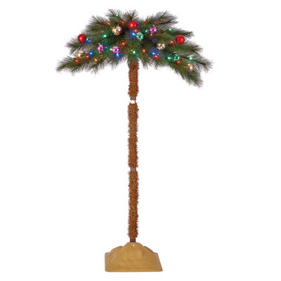 60' Lighted Tropical Christmas Tree