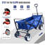 Chariot de plage pliable robuste pour chariot de plage pliable en plein air avec roues universelles à poignée réglable