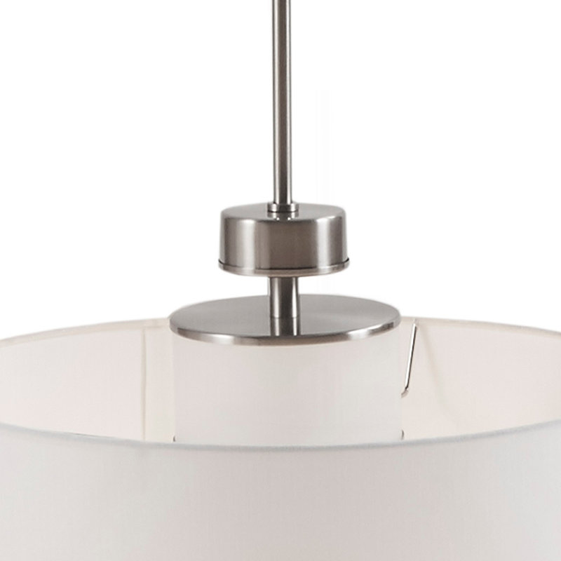 Luminaire suspendu en métal avec abat-jour tambour