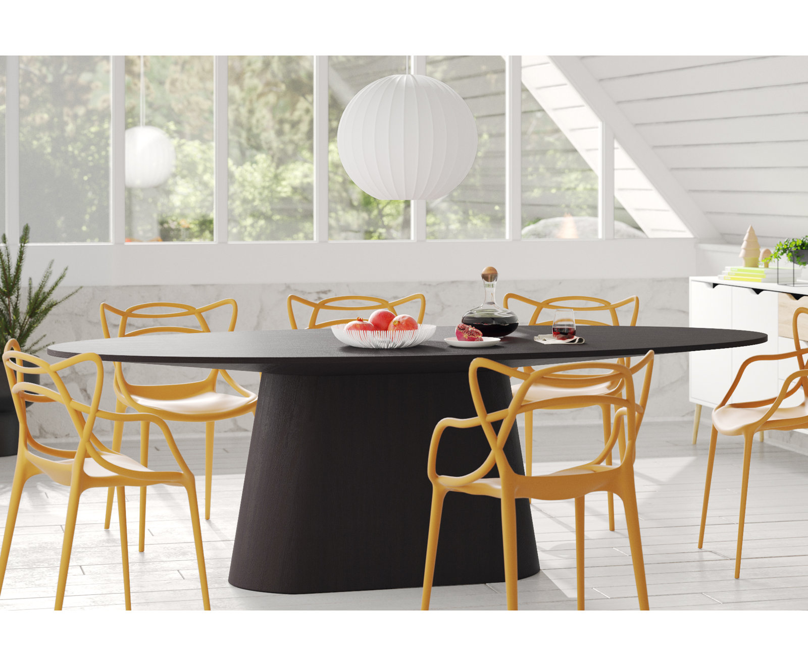 Masters Dining Armchair, Mustard
