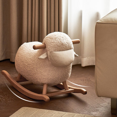Chaise berçante en bois massif