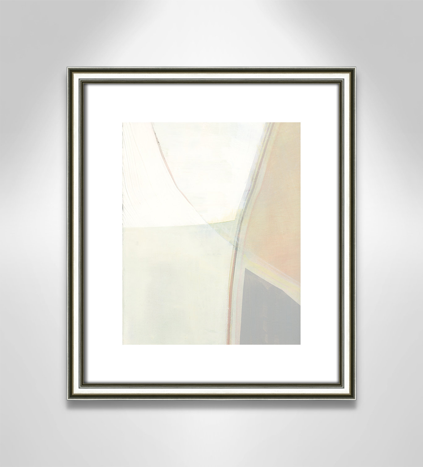 Alexandria "In Neutral II" Painting by Cartissi, 15" H x 13" W x 0.88" D, Silver Framed Paper